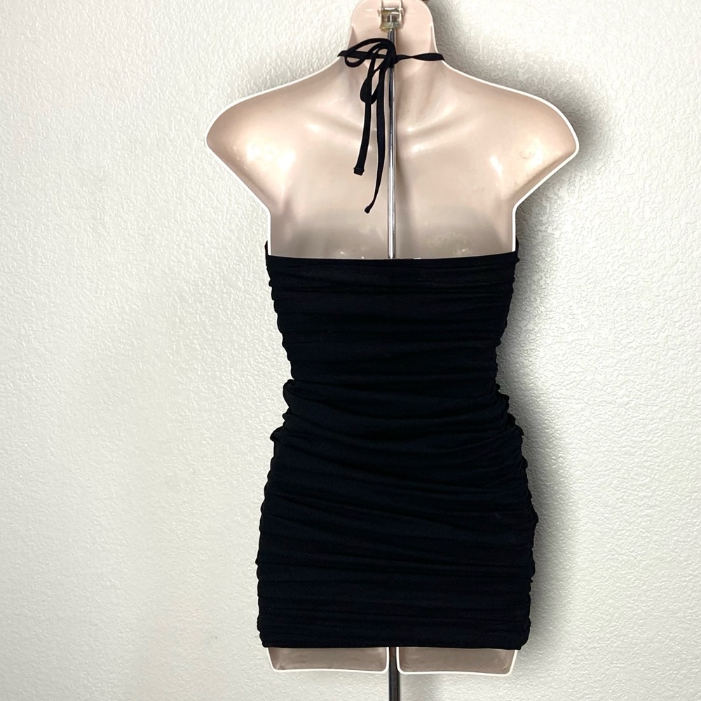 Zimmermann Black Ruched Halter Mini Dress - Picture 2 of 9